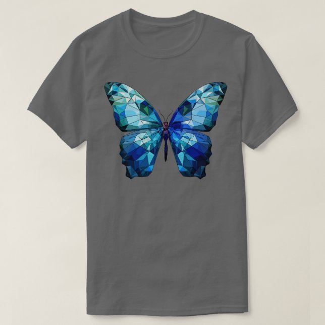Blue Morpho Butterfly 25 T-Shirt (Design Front)