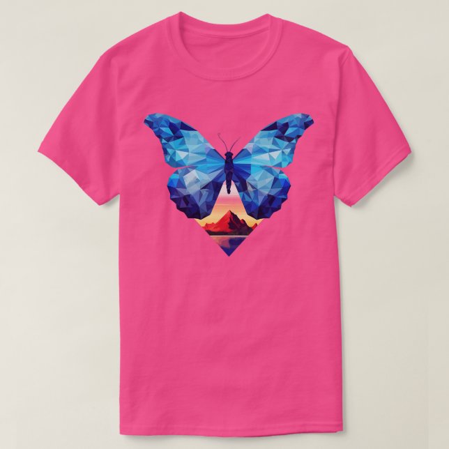 Blue Morpho Butterfly 9 T-Shirt (Design Front)