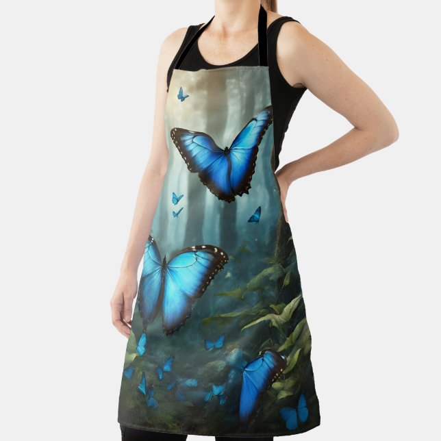 Blue Morpho Butterfly Apron (Insitu)