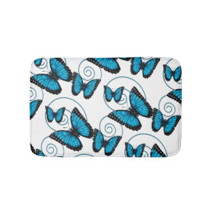 Blue Morpho Butterfly Bath Mat