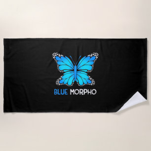 Blue Morpho Butterfly Beach Towel