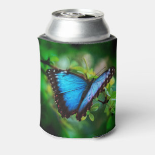 Blue Morpho Butterfly Can Cooler