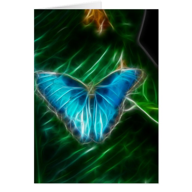 Blue Morpho Butterfly Fractal (Front)