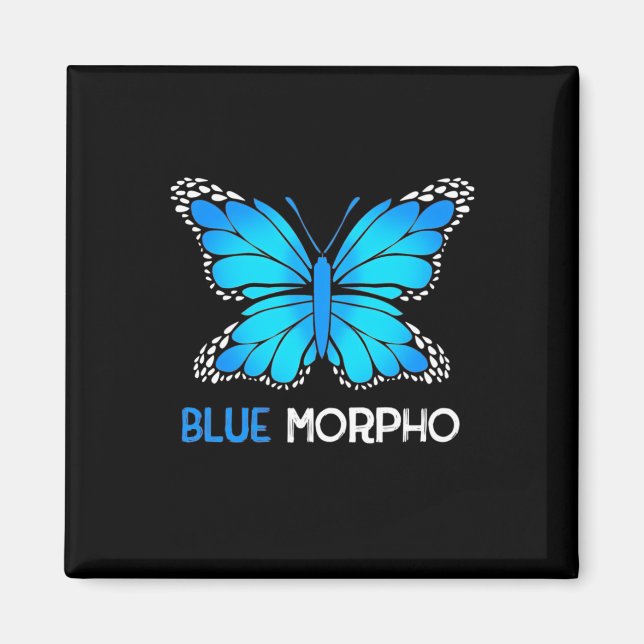 Blue Morpho Butterfly Magnet (Front)