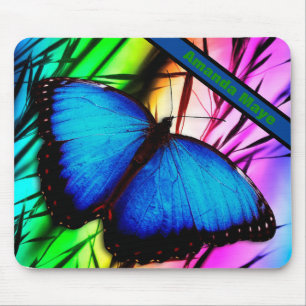Blue Morpho Butterfly Mouse Pad