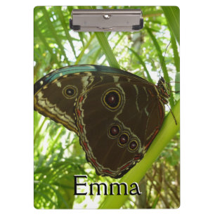 Blue Morpho Butterfly Nature Photography Clipboard