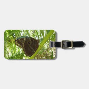 Blue Morpho Butterfly Nature Photography Luggage Tag