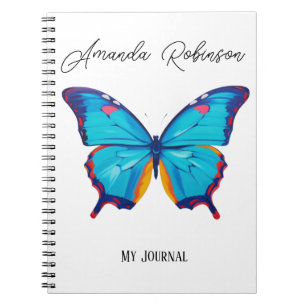 Blue morpho butterfly painting  (PERSONALIZE) Notebook