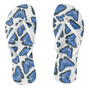 Blue morpho butterfly pattern design jandals