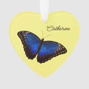 Blue Morpho Butterfly personalised holiday Ornament