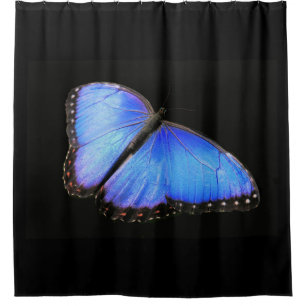 Blue Morpho Butterfly Shower Curtain