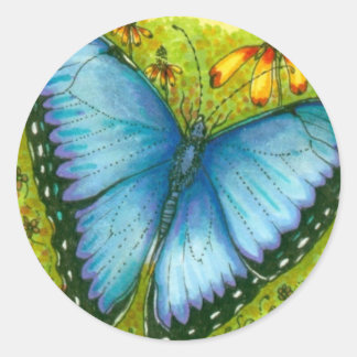 Blue Morpho Butterfly Stickers