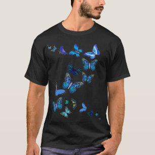 Blue Morpho Butterfly Swarm  T-Shirt