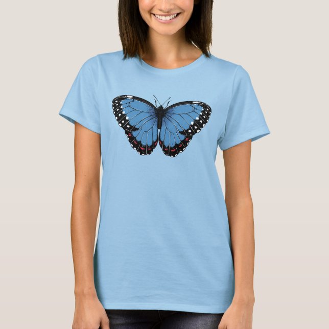 Blue Morpho butterfly T-Shirt (Front)
