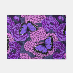 Blue morpho garden 2 doormat