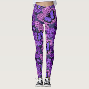 Blue morpho garden 2 leggings