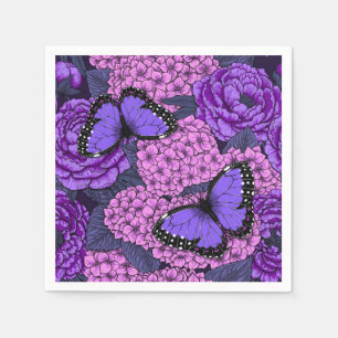 Blue morpho garden 2 napkin