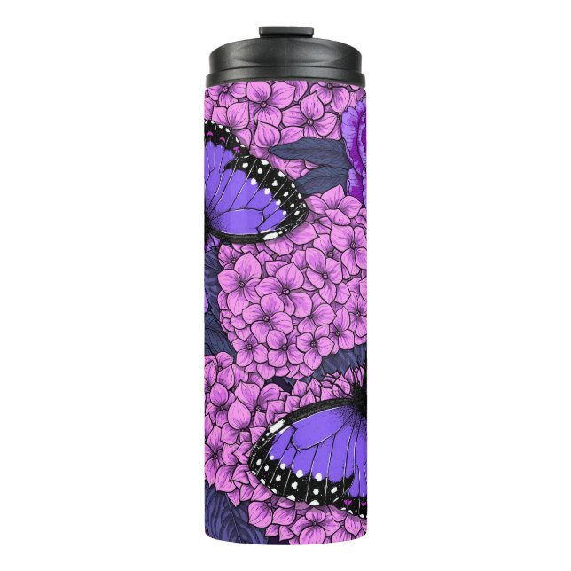 Blue morpho garden 2 thermal tumbler (Front)