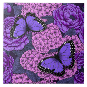 Blue morpho garden 2 tile