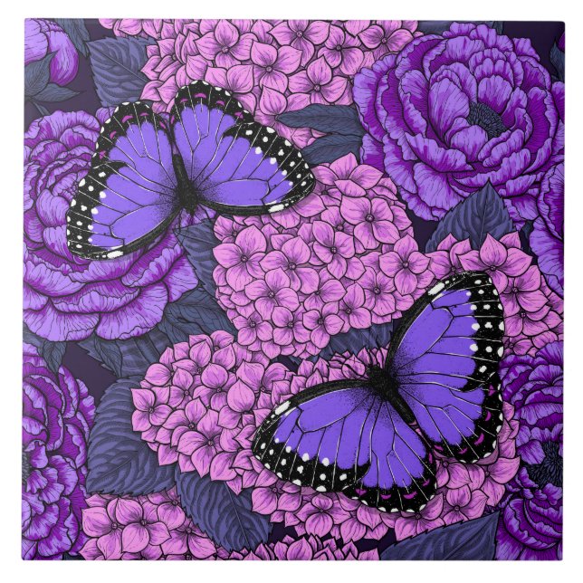 Blue morpho garden 2 tile (Front)