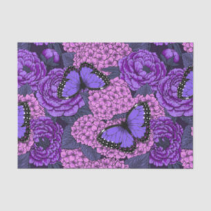 Blue morpho garden 2 tissue paper