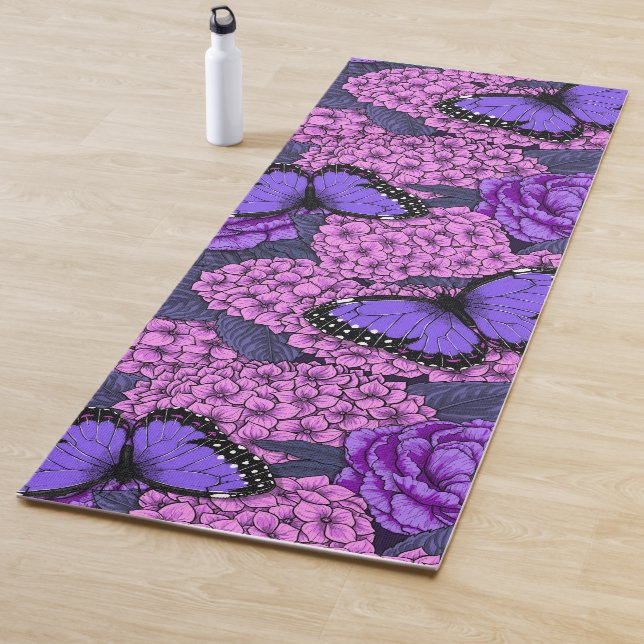 Blue morpho garden 2 yoga mat (In Situ)