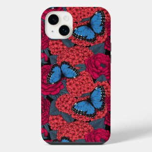 Blue morpho garden iPhone 14 plus case