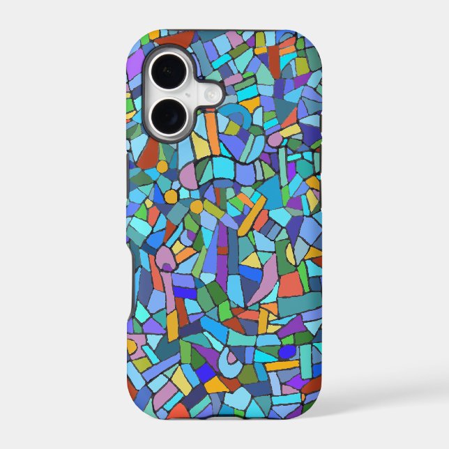 Blue Mosaic Decorative Pattern (Back)
