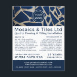 Blue Mosaic, Floorer, Tile Installer Advertising Flyer<br><div class="desc">Blue Mosaic,  Floorer,  Tile Installer Advertising Flyers By The Business Card Store.</div>