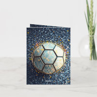 Blue Mosaic Football Abstract Art World Cup 2026 F