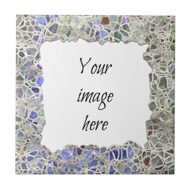 Blue Mosaic Frame Tile (Front)