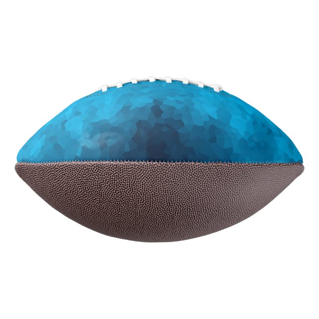 Blue Mosaic Geometric Pattern Football (Rotated 90)