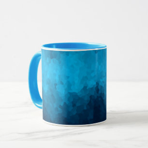 Blue Mosaic Geometric Pattern Mug