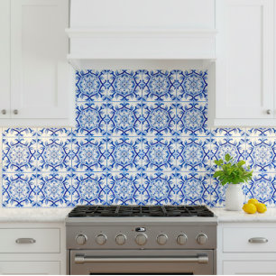 Blue Mosaic Italian baroque art Tile