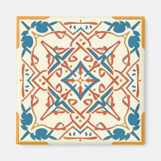 blue mosaic magnet