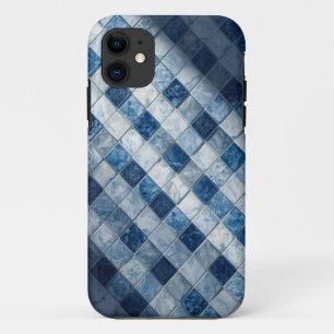 Blue Mosaic Pattern Mobile Case