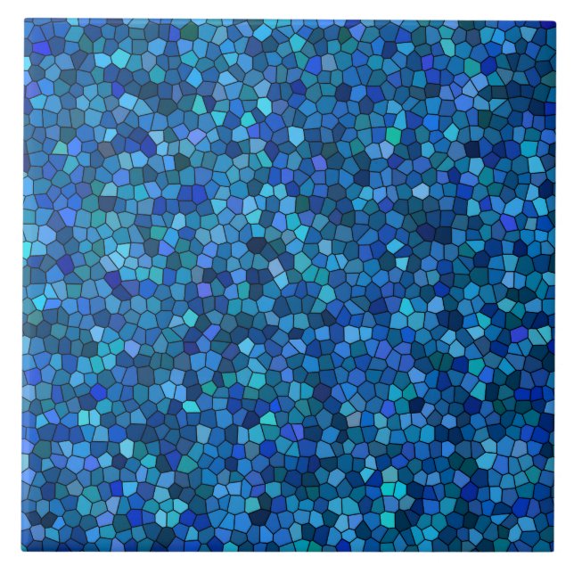 Blue Mosaic Pattern Tile (Front)