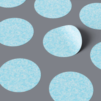 Blue Mosaic Pixelation Classic Round Sticker