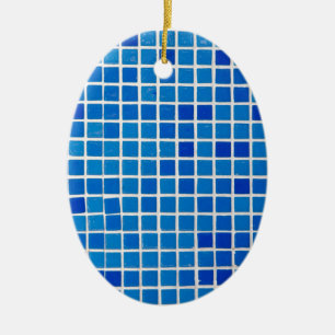 Blue Mosaic Tile Ceramic Tree Decoration
