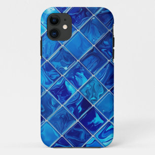 Blue Mosaic Tile Pattern Mobile Case