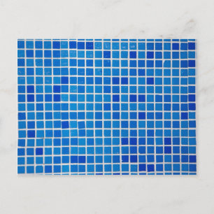 Blue Mosaic Tile Postcard