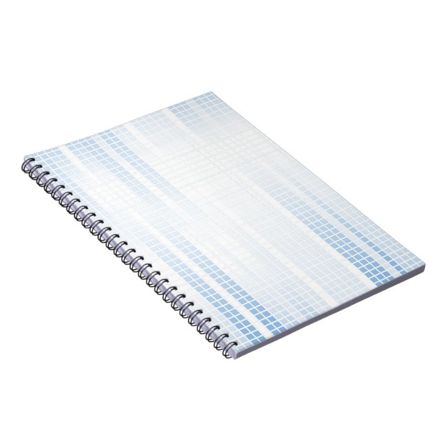 Blue Mosaic Tiles Spiral Notebook (Right Side)