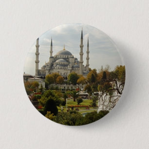 Blue Mosque 6 Cm Round Badge