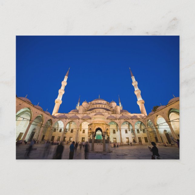 Blue Mosque at Night Postcard (Front)