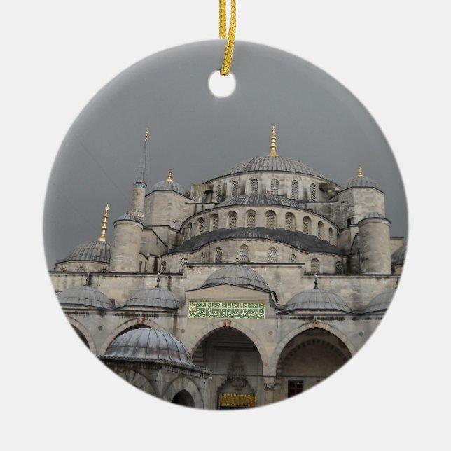 Blue Mosque in Istanbul, Turkey Ceramic Tree Decoration (Front)