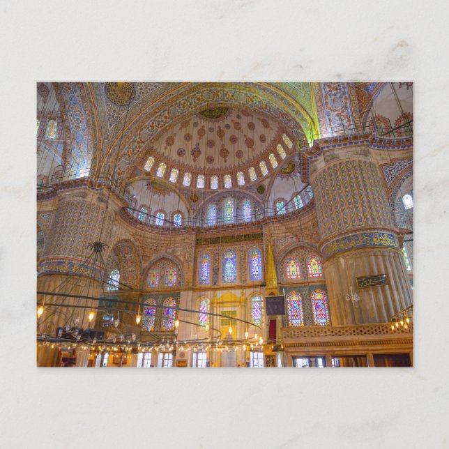 Blue Mosque in Istanbul Turkey Postcard (Front)