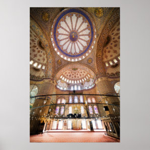 Blue Mosque Interior Architecture Poster