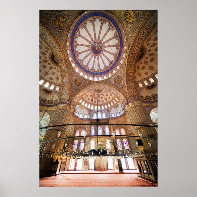 Blue Mosque Interior Architecture Poster (Front)