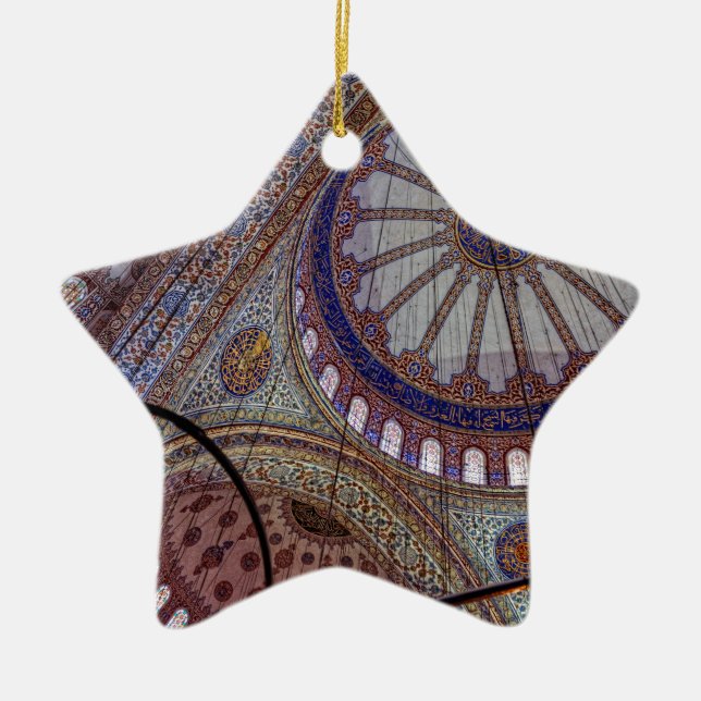 Blue Mosque Istanbul Ceramic Tree Decoration (Front)