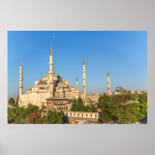 Blue Mosque Landscape Poster